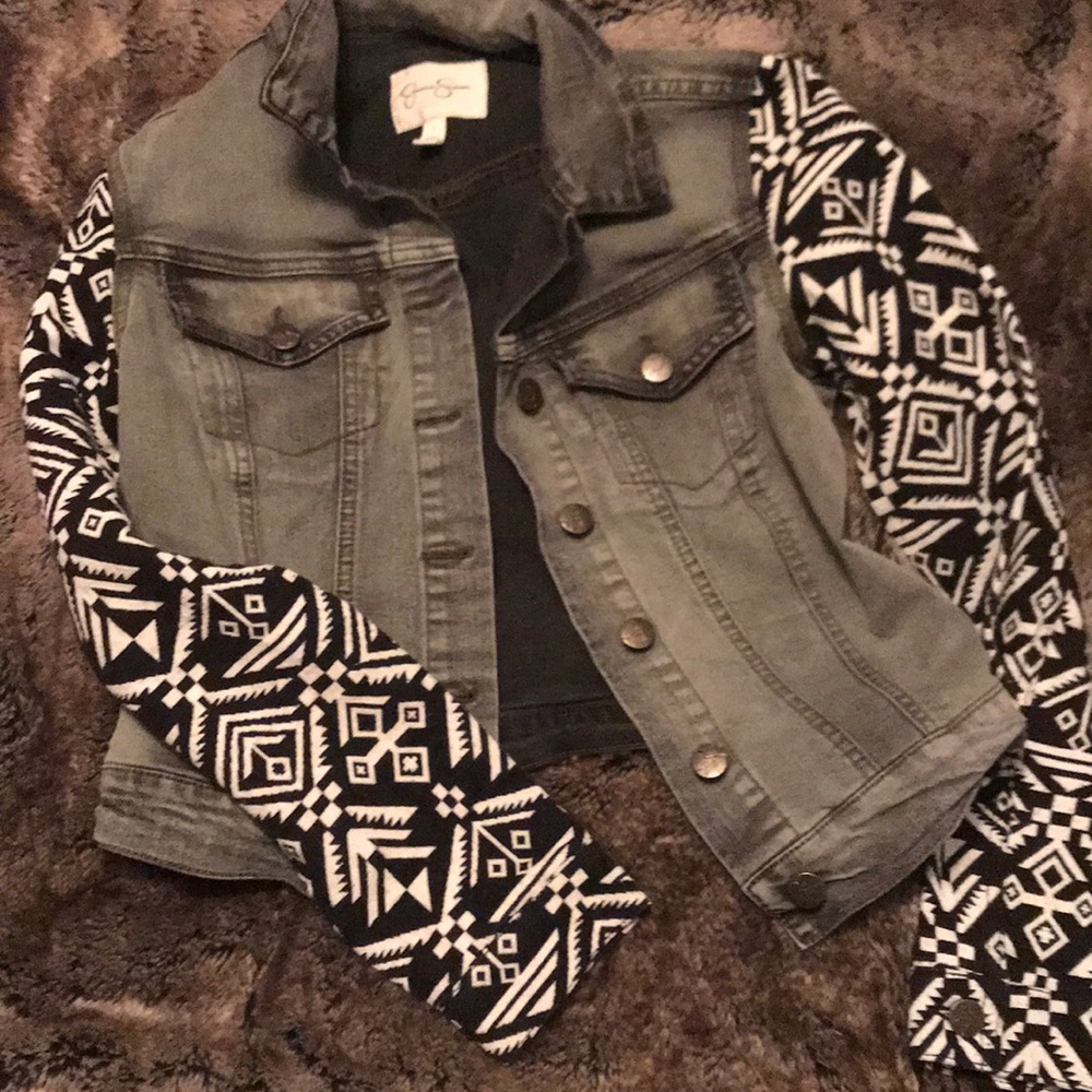 Jessica Simpson Gray Jean Jacket
